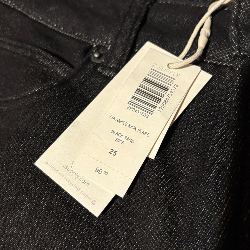 Z Supply Pants Leah ankle, kick flare, black sand BKS - Picture 3 of 3